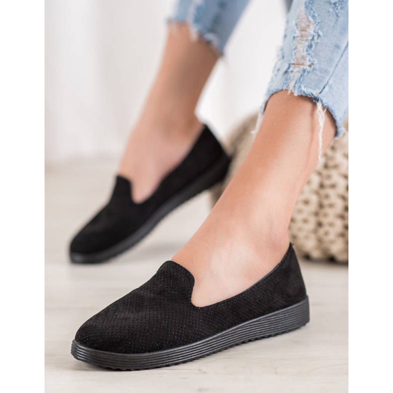 SHELOVET Signori in pelle scamosciata nero 2