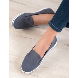 SHELOVET Slip in pelle scamosciata blu 1