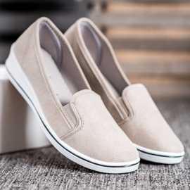 SHELOVET Slip in pelle scamosciata marrone 2