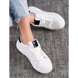 Renda Sneakers Con Inserti Neri bianco 1