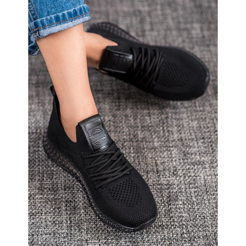 SHELOVET Sneakers Con Suola Trasparente nero 1