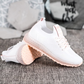 SHELOVET Sneakers Con Suola Trasparente bianco 1