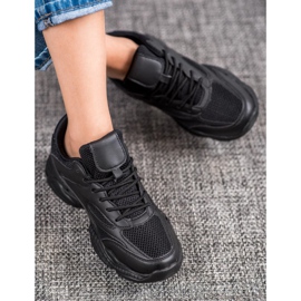SHELOVET Scarpe da ginnastica nere chiare nero 1