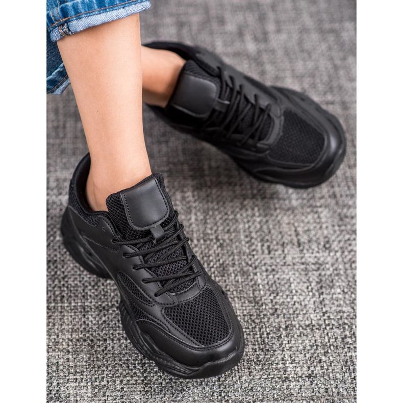 SHELOVET Scarpe da ginnastica nere chiare nero 1