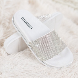 Creamberry'S Pantofole Bianche Con Cristalli bianco 1