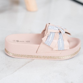 Queen Vivi Pantofole alla moda beige 2