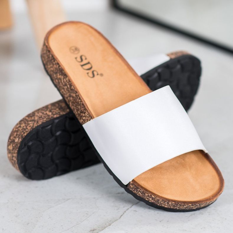 SDS Pantofole classiche bianco 1