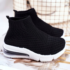 FRROCK Scarpe Sportive Alte per Bambini Nero Tobi 1