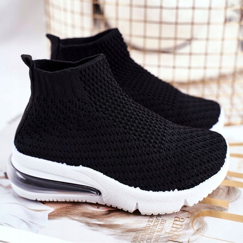 FRROCK Scarpe Sportive Alte per Bambini Nero Tobi 1