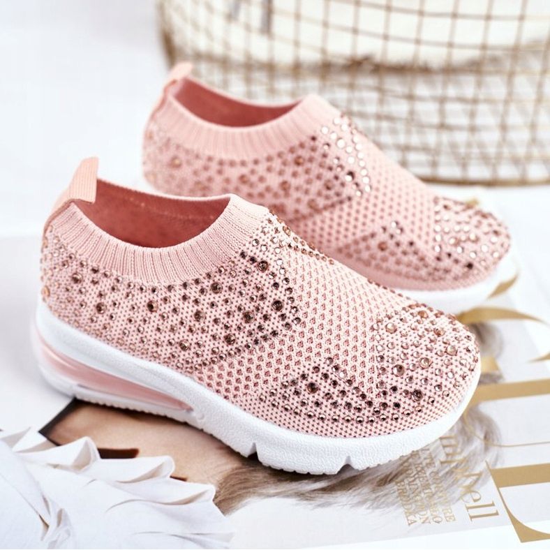 FRROCK Scarpe Sportive Per Bambini Con Cubic Zirconia Rosa Linda 2