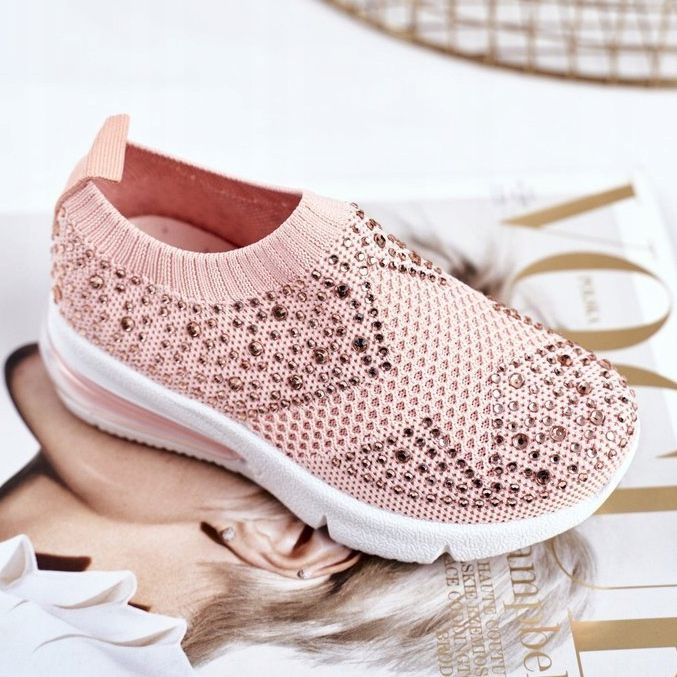 FRROCK Scarpe Sportive Per Bambini Con Cubic Zirconia Rosa Linda 1