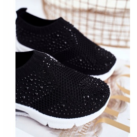 FRROCK Scarpe Sportive per Bambini Linda Nere Con Cubic Zirconia nero 1