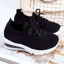 FRROCK Scarpe sportive per bambini con lacci Lena nere nero 1