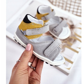Bartek S.A. Sandali Primi Passi Mini Preventivi Bambini Bartek W-71266 grigio giallo 2