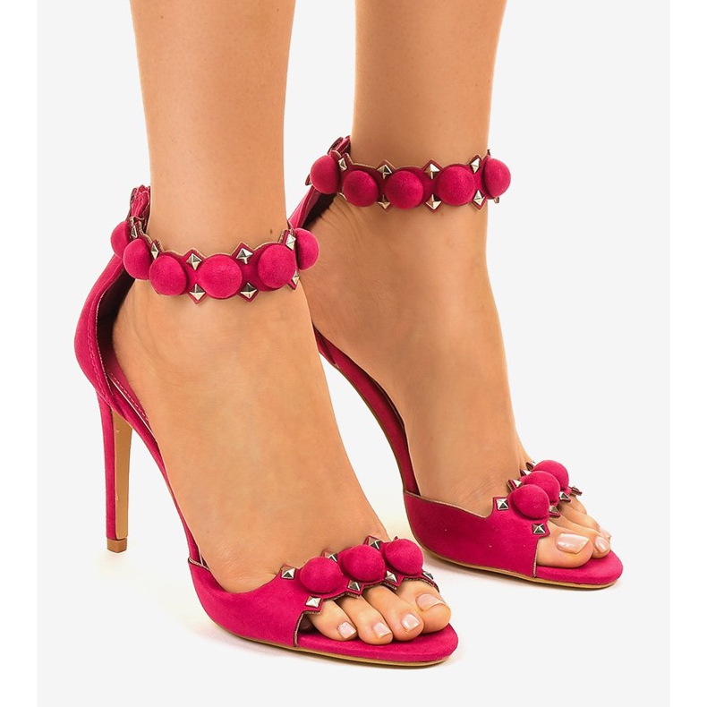 Sandali fucsia su tacco alto GH-5A5735-19 rosa 1
