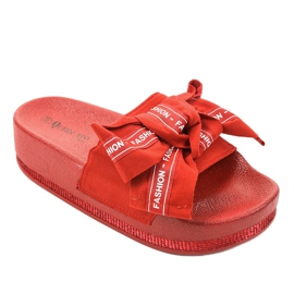 Pantofole rosse alla moda casual 218-207 rosso 1