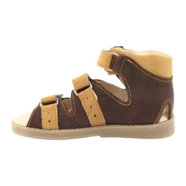 Sandali in pelle preventiva giallo/bronzo mazurek 291 1