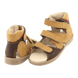 Sandali in pelle preventiva giallo/bronzo mazurek 291 3