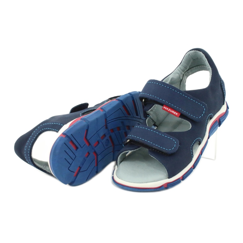 Sandali con velcro Mazurek 314 blu navy 4