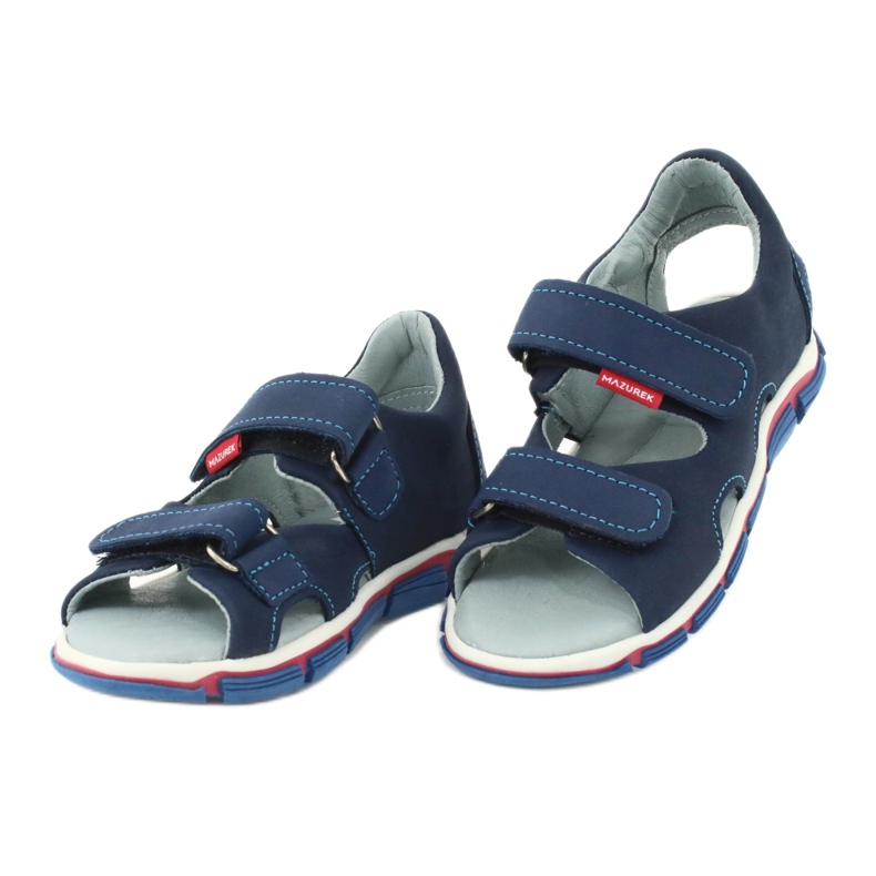 Sandali con velcro Mazurek 314 blu navy 2