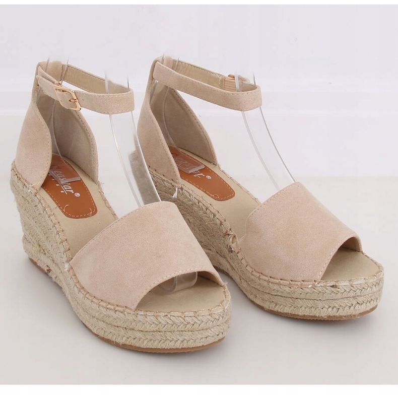 Espadrillas su zeppa beige TU147 Beige 1
