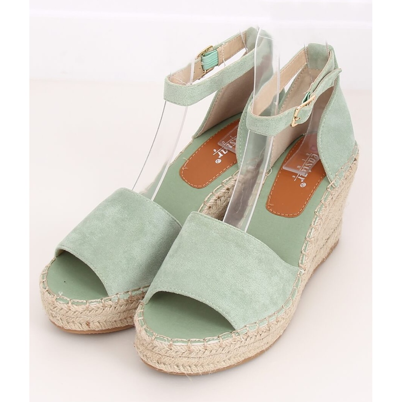 Espadrillas su zeppe menta TU147 Green verde 1