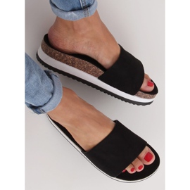 Pantofole nere da donna nere CK184P Black nero 2