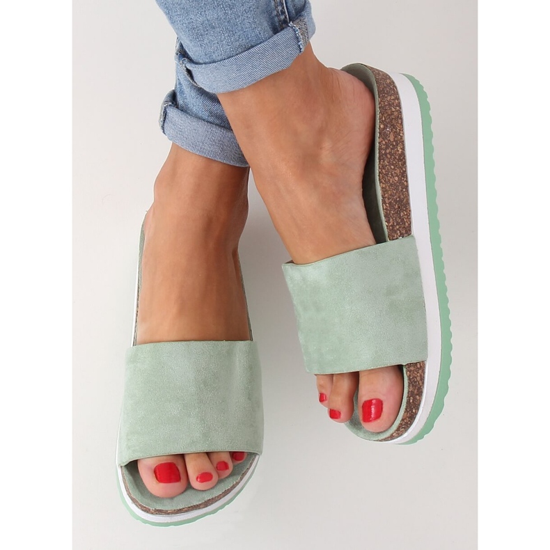 Pantofole acquamarina da donna CK184P Verde 1