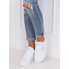 Sneakers bianche NB337 argento con zeppa bianco 2