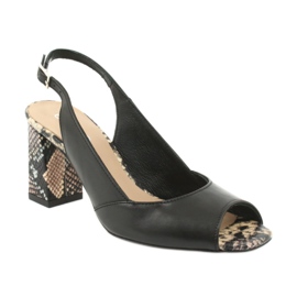 Edeo Sandali da donna neri / animali 3499A-1193 nero 1