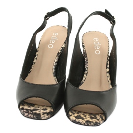 Edeo Sandali da donna neri / animali 3499A-1193 nero 5