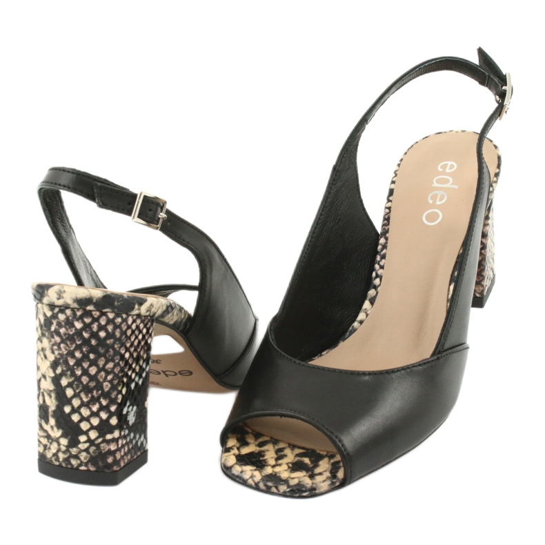 Edeo Sandali da donna neri / animali 3499A-1193 nero 3