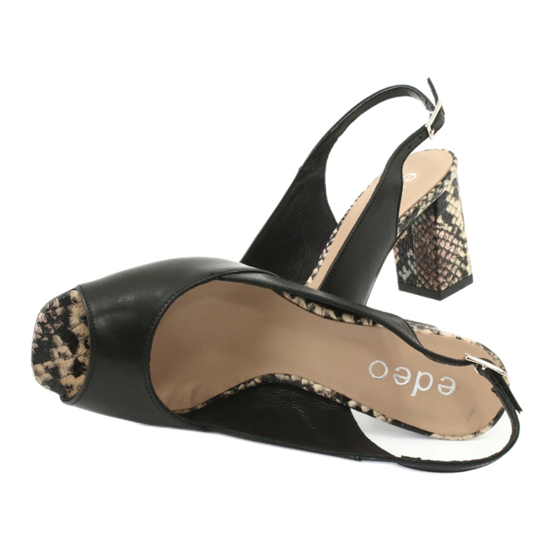 Edeo Sandali da donna neri / animali 3499A-1193 nero 4