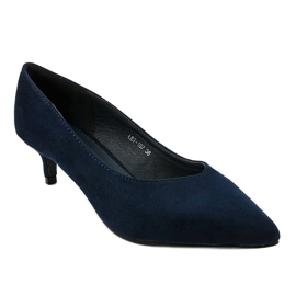 Décolleté blu navy su tacco LEI-167 1