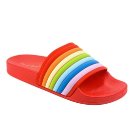 Infradito rosse con arcobaleno 2456-3 multicolore 1