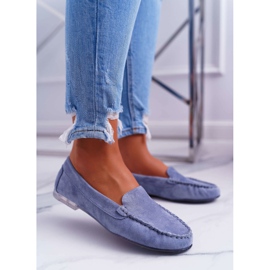 Mocassini Donna Sergio Leone Scamosciato Azzurro Winted blu 1