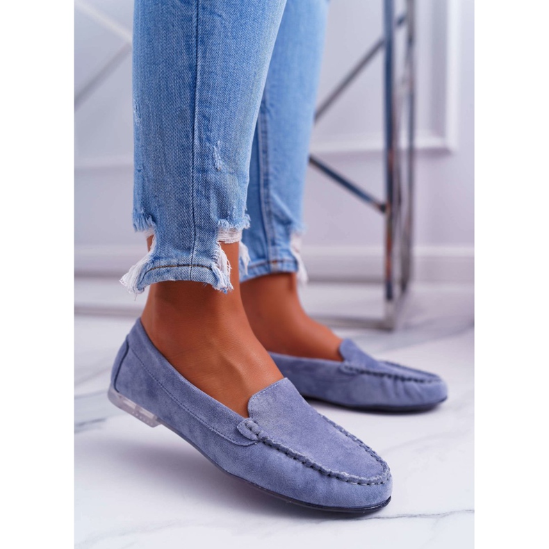 Mocassini Donna Sergio Leone Scamosciato Azzurro Winted blu 1