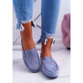Mocassini Donna Sergio Leone Scamosciato Azzurro Winted blu 2