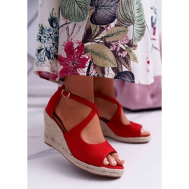 BUGO Sandali da donna su espadrillas Red Margus rosso 1