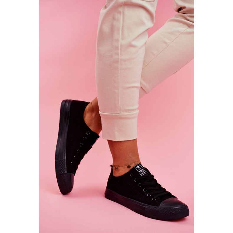 Sneakers Donna Materiale Basso Nero Ecoma 2