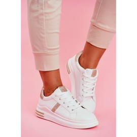Scarpe Sportive Donna Oro Bianco Glitter Narval giallo 2