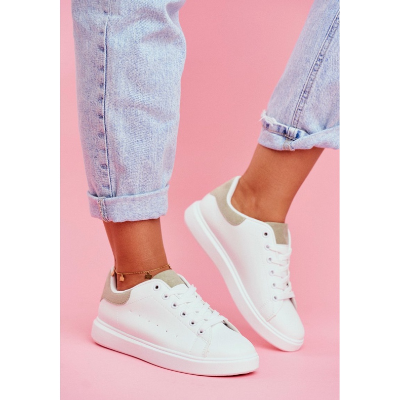 SEA Scarpe Sportive da Donna Bianche con Tacco Verde Milly bianca 1