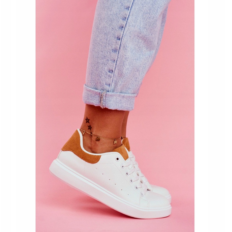 PS1 Scarpe Sportive da Donna Bianche con Tacco Camel Milly bianco 2