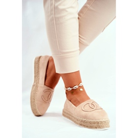 SEA Espadrillas da donna con suola spessa in lino Beige Febi 2