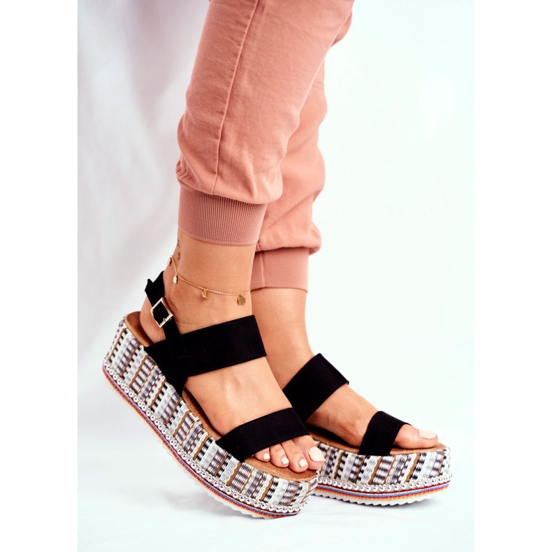 ADY Sandali da donna sulla piattaforma Black Sandy nero 1