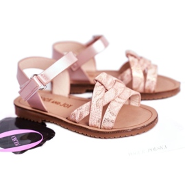 FRROCK Sandali Da Bambina Con Velcro Per Bambina Rosa Lilo 3