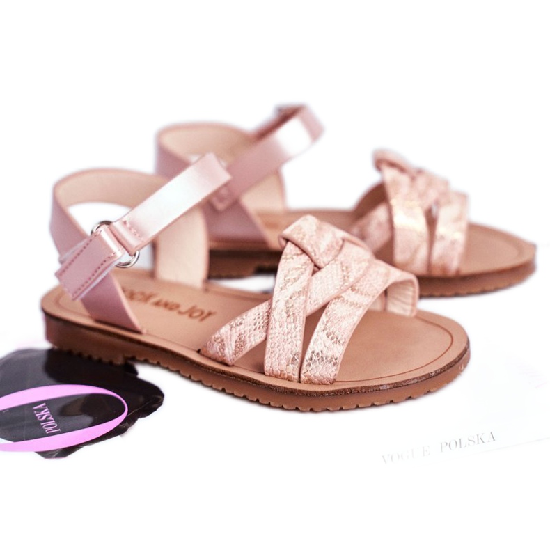 FRROCK Sandali Da Bambina Con Velcro Per Bambina Rosa Lilo 3