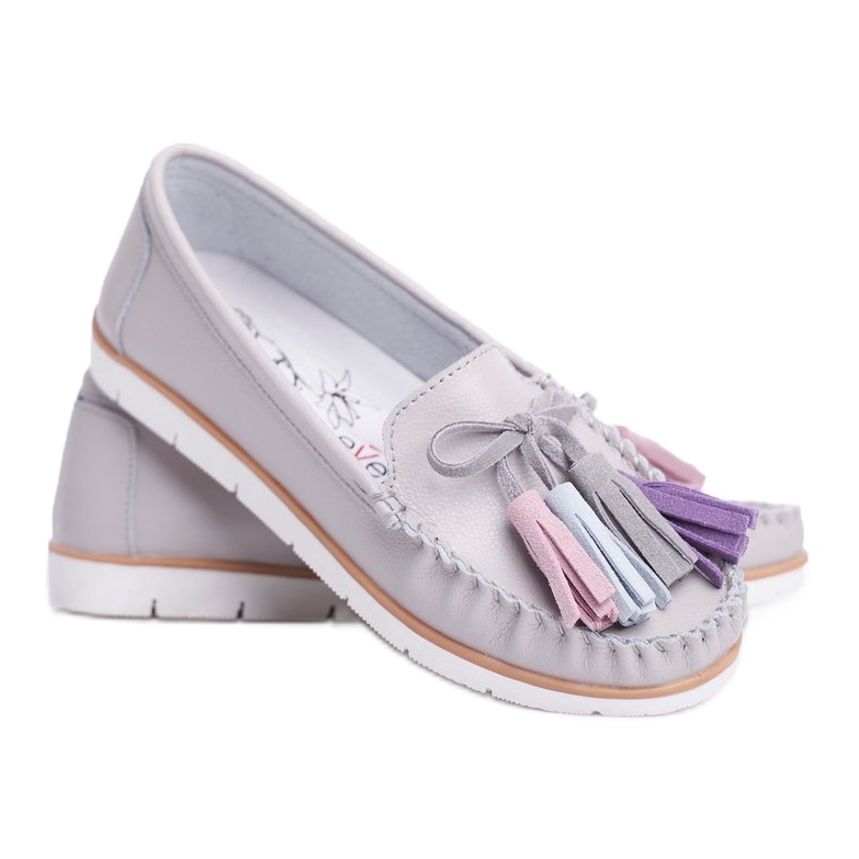 EVE Mocassini Donna Pelle Grigio Bebbo 2