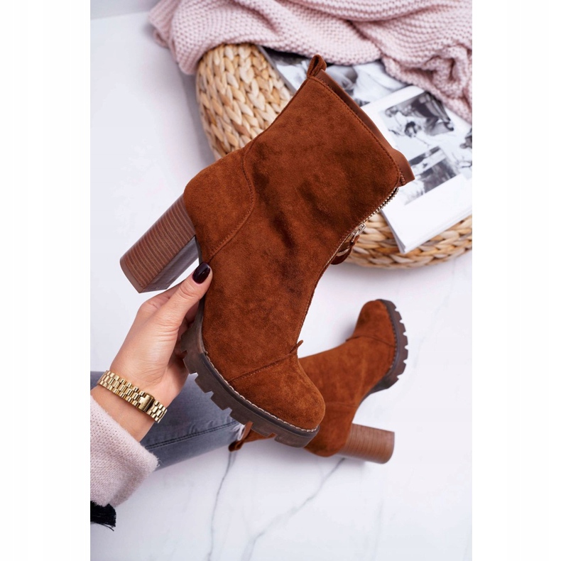 FRERY Stivali da donna con tacco alto Camel Frann marrone 2