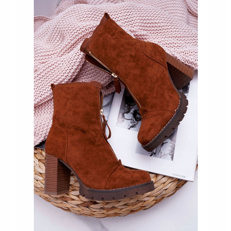 FRERY Stivali da donna con tacco alto Camel Frann marrone 3